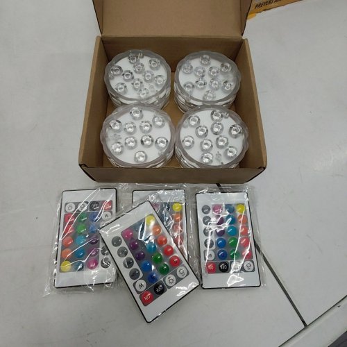 4PK SUBMERSIBLE RGB LED PUCK LIGHTS WITH REMOTE CONTROL image 3