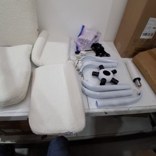 KERATEE COMFY HOME OFFICE DESK CHAIR - TEDDY FLEECE- WHITE image 4