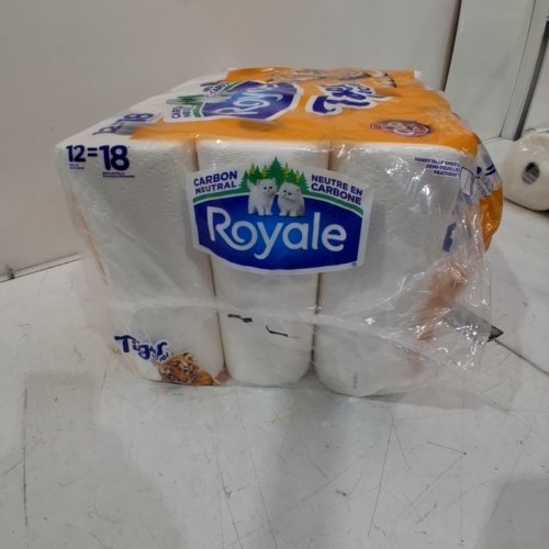 12PK ROYALE TIGER TOWEL 2PLY PAPER TOWEL ROLLS - 74 SHEETS PER ROLL - 888 TOTAL - WHITE image 4
