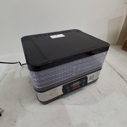 ELECTRIC 5-TRAY FOOD DEHYDRATOR MACHINE - 120V, 300W - BLACK/SILVER (MODEL-DH805) image 3