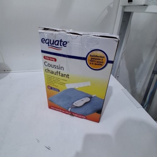 EQUATE ELECTRIC 3-SETTING HEATING PAD WITH AUTO SHUT-OFF AND MACHINE WASHABLE COVER - KING (12"X24") - BLUE image 4