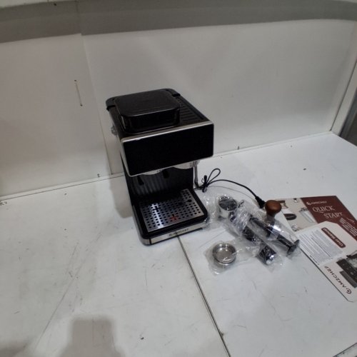 AMZCHEF HOT & COLD BREW ESPRESSO MACHINE WITH BUILT IN ADJUSTABLE GRINDER - BLACK/STAINLESS - (MODEL: CM5560) image 3