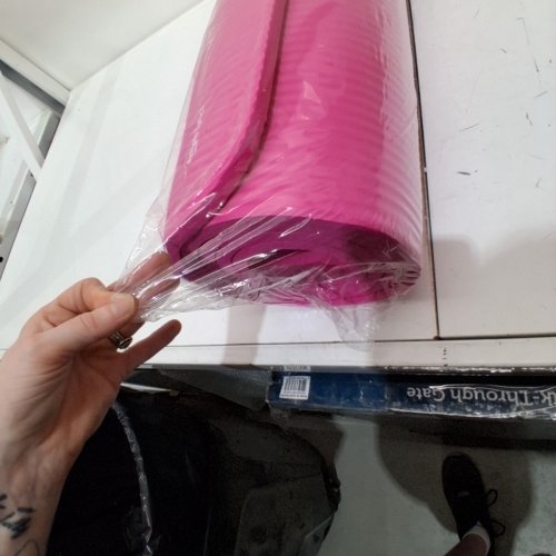 AMAZON BASICS EXTRA THICK YOGA MAT - 74" X 24" X 0.5" - PINK image 3