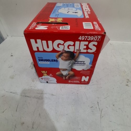84PK HUGGIES LITTLE SNUGGLERS DISPOSABLE DIAPERS - SIZE NEWBORN (UP TO 10LBS) - DISNEY BABY WINNIE THE POOH image 2