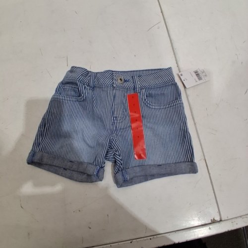 GEORGE GIRLS PRINTED MIDI DENIM SHORTS - SIZE 7 - BLUE/WHITE image 3