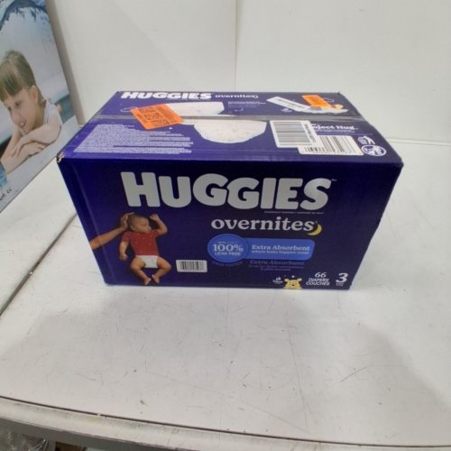 66PK HUGGIES OVERNITES EXTRA ABORBENCY NIGHTTIME BABY DIAPERS - SIZE3 - WINNIE THE POOH (MODEL: 53597) image 2