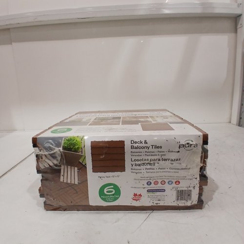 6PK AURA DECK & BALCONY TILES - 12" X 12" - HONEY TEAK image 3