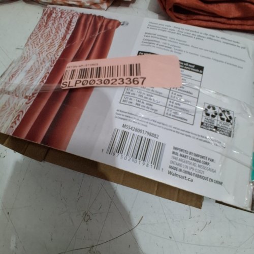 4PC MAINSTAYS ROD POCKET CURTAIN PANEL SET - 27.5" X 84" EACH - RUST / CREAM (STYLE : 50677700) image 4