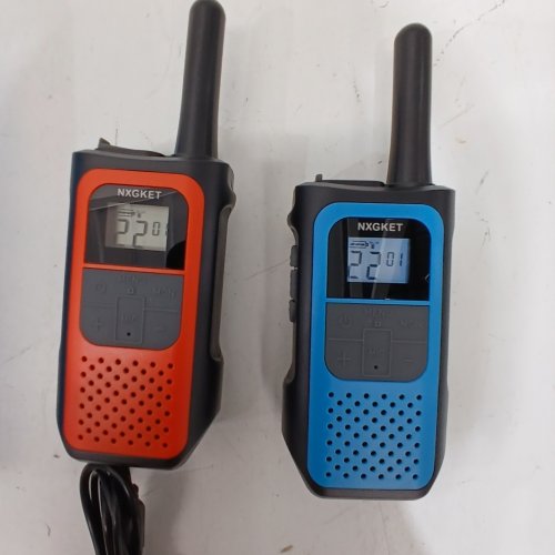 2PK NXGKET RECHARGEABLE WALKIE TALKIES LONG RANGE, 2 WAY RADIOS 22 CHANNELS - ORANGE/YELLOW image 2