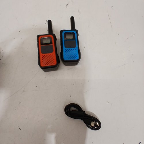 2PK NXGKET RECHARGEABLE WALKIE TALKIES LONG RANGE, 2 WAY RADIOS 22 CHANNELS - ORANGE/YELLOW image 3