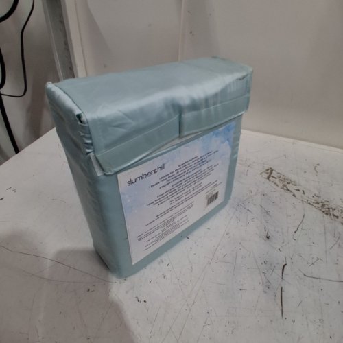 6PC SLUMBERCHILL COOLING BED SHEET SET WITH 4 PILLOW CASES - DOUBLE - BLUE (MODEL: 1976200) image 3