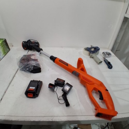 BLACK+DECKER 10" STRING TRIMMER/EDGER - 20V MAX LITHIUM BATTERY WITH CHARGER - BLACK/ORANGE (MODEL: LST201) image 2