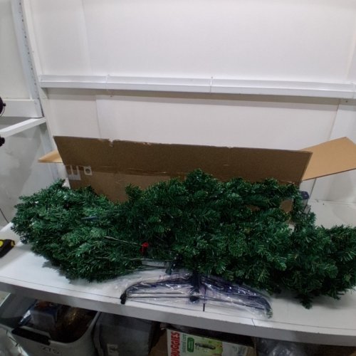 COSTWAY PRE-LIT ARTIFICIAL CHRISTMAS TREE WITH 350 LED MULTICOLOUR LIGHTS - 7.5FT - GREEN (MODEL: CM22075) image 3