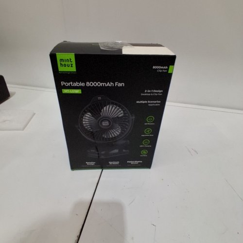 2-IN-1 MINT HOUZ PORTABLE CLIP AND DESK FAN- 8000 MAH, 5 V/2A - BLACK (MODEL: MT-L018F) image 5