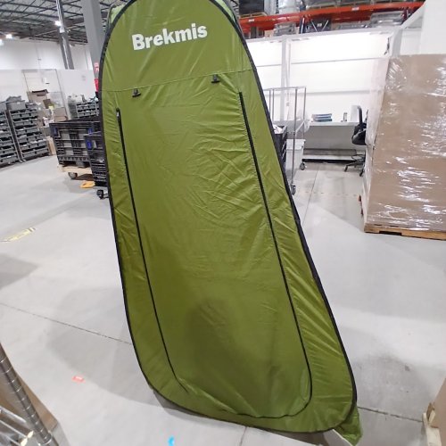 BREKMIS PORTABLE OUTDOOR CAMPING POP UP CHANGE ROOM PRIVACY TENT WITH CARRY BAG - 6.3FT - GREEN/BLACK image 2