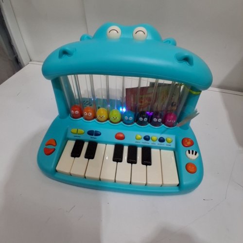 B. TOYS HIPPO POP MUSICAL TOY KEYBOARD WITH SONGS, SOUNDS & LIGHTS - 12M+ - BLUE (MODEL: BX2297Z / LB1650Z) image 2