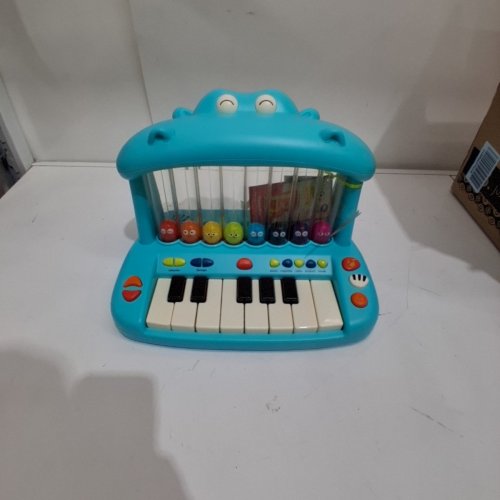 B. TOYS HIPPO POP MUSICAL TOY KEYBOARD WITH SONGS, SOUNDS & LIGHTS - 12M+ - BLUE (MODEL: BX2297Z / LB1650Z) image 3