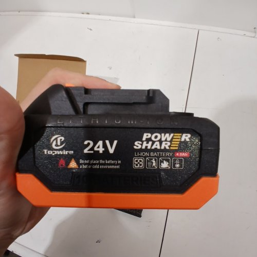TOPWIRE POWER SHARE 24V 4.0AH SNOW BLOWER CORDLESS LI-ION BATTERY WITH CHARGER - BLACK, ORANGE image 3