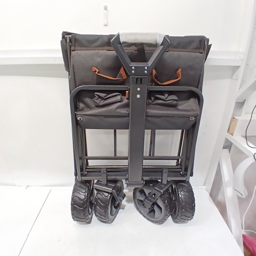 MAC SPORTS FOLDING WAGON WITH BRAKES AND POCKETS - 8.6" X 21.7" X 25" - 350LBS CAP - BLACK (MODEL: 1872234) image 2