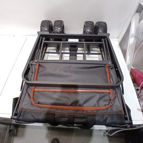 MAC SPORTS FOLDING WAGON WITH BRAKES AND POCKETS - 8.6" X 21.7" X 25" - 350LBS CAP - BLACK (MODEL: 1872234) image 4