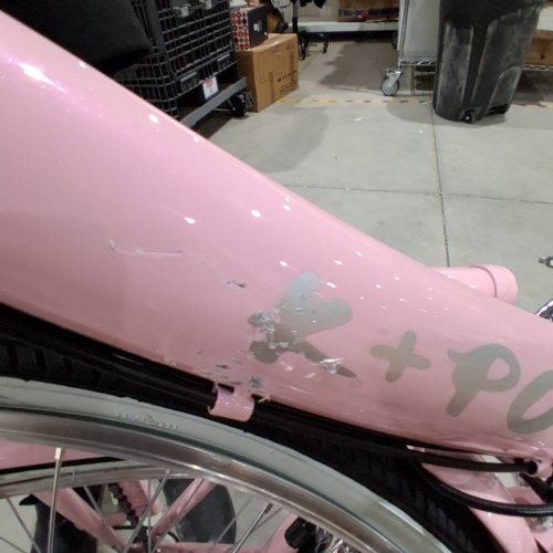 K+POP FOLDING BICYCLE WITH BASKET - 26" - PINK/BROWN image 7