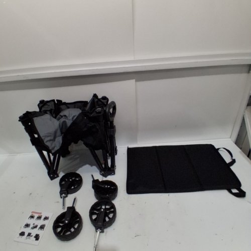 OVERMONT 3-IN-1 COLLAPSIBLE WAGON CART - 220 LBS MAX - GRAY AND BLACK (MODEL: OM000025) image 2