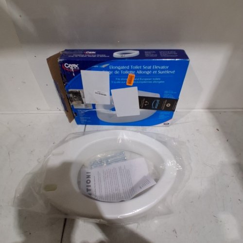 CAREX HEALTH BRANDS ELONGATED TOILET SEAT ELEVATOR - 300LBS CAP - 3.5" - WHITE (MODEL: B30800) image 2