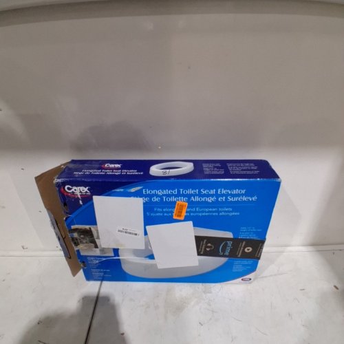 CAREX HEALTH BRANDS ELONGATED TOILET SEAT ELEVATOR - 300LBS CAP - 3.5" - WHITE (MODEL: B30800) image 4
