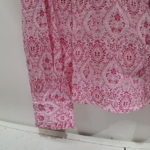 WOMEN'S BARILOCHE BUTTON-UP SHIRT - LARGE - 42 - PINK / WHITE / FLORAL (STYLE : AGAVE) image 3