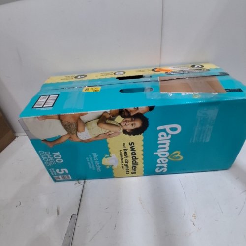 100PK PAMPERS SWADDLERS 100% LEAKPROOF DISPOSABLE BABY DIAPERS - SIZE 5 image 3