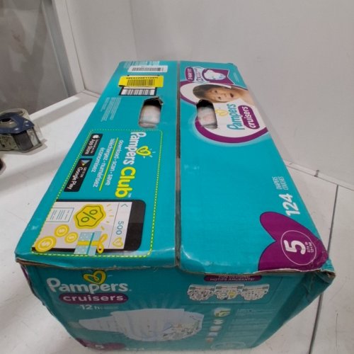 124PK PAMPERS CRUISERS DISPOSABLE BABY DIAPERS - SIZE 5 (27+LBS) image 2