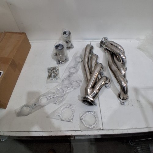 VEVOR EXHAUST TURBO HEADER SET CONVERSION LS SWAP - FOR CHEVY CORVETTE 1963-1981 V8 ENGINES - STAINLESS STEEL - (MODEL: B09W9FF84T) image 2