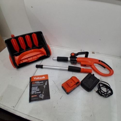 VOLTASK CORDLESS ELECTRIC SNOW SHOVEL WITH 1 BATTERY & CHARGER - 13" - 24V - BLACK/ORANGE (MODEL: CSS001-130OR-CAVK) image 3