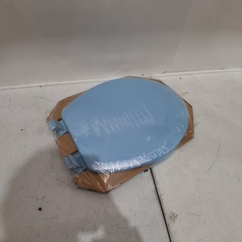 MAYFAIR BY BEMIS CAMERON ROUND ENAMELED WOOD TOILET SEAT - 17.24" X 14.38" - SKY BLUE - (MODEL: 841EC 047) image 3