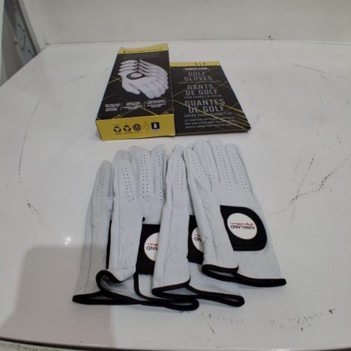 4PK KIRKLAND SIGNATURE PREMIUM CABRETTA LEATHER GOLF GLOVES - LEFT HAND - SMALL - WHITE (MODEL: 1819560) image 2