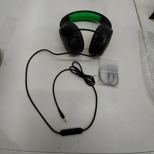 BINNUNE GAMING HEADSET WITH MICROPHONE - BLACK/GREEN image 2