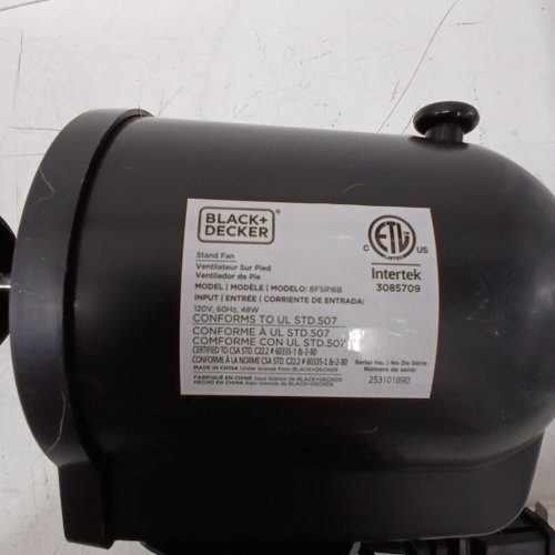 BLACK + DECKER STAND FAN WITH REMOTE - 16" DIAMETER - BLACK (MODEL: BFSR16B-01) image 3