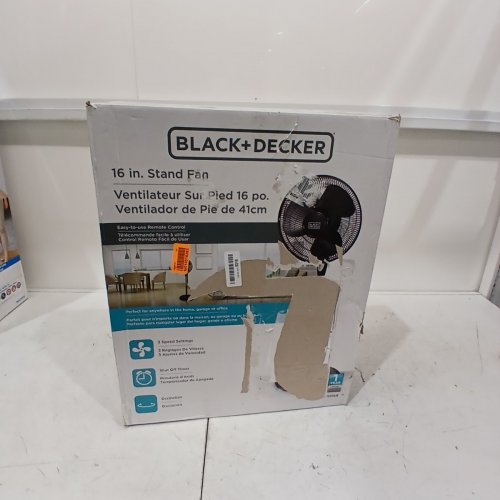 BLACK + DECKER STAND FAN WITH REMOTE - 16" DIAMETER - BLACK (MODEL: BFSR16B-01) image 7