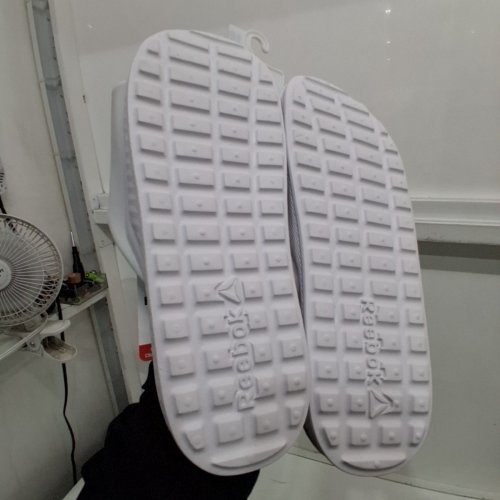 MEN'S REEBOK EVA SLIDE SANDALS - SIZE 10 - WHITE / GREEN (MODEL: 14REESEM26) image 5