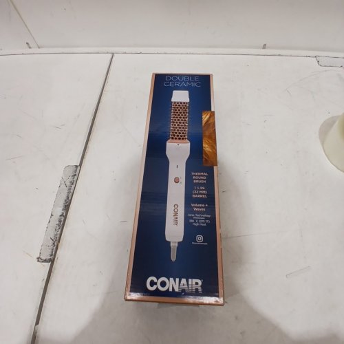 CONAIR DOUBLE CERAMIC THERMAL ROUND BRUSH - 1 1/4" - WHITE/PINK (MODEL: BC455C) image 4