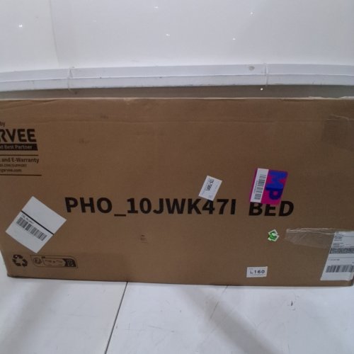 GARVEE UPHOLSTERED PLATFORM BED FRAME - TWIN XL - BEIGE (MODEL: PHO_10JWK47I) image 4
