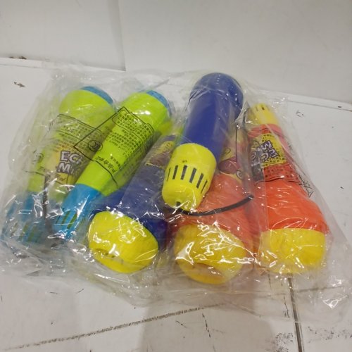 6PK KID'S ECHO PLAY MICROPHONES, PLASTIC - 10" - ASSORTED COLORS image 3