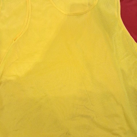 12PK SOCCER JERSEY MESH TRAINING PINNIES - LARGE - YELLOW / RED image 3