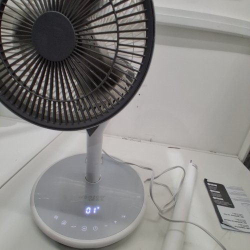 WOOZOO 360° PEDESTAL 12-SPEED AIR CIRCULATOR - ADJUSTABLE HEIGHT 21" TO 40" - WHITE (MODEL: STF-360DC/1747373) image 2