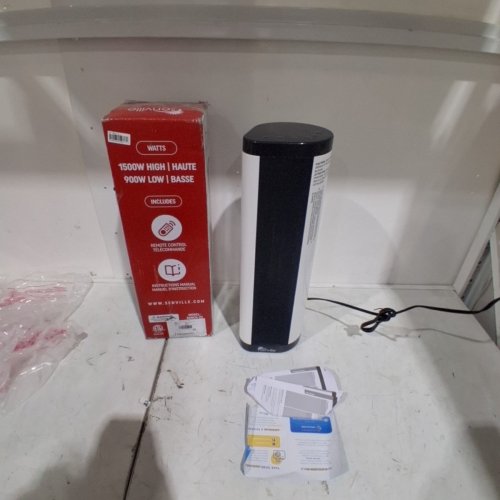 SENVILLE SWING CERAMIC TOWER SPACE HEATER WITH REMOTE - 900W/1500W - WHITE (MODEL: SENCH-22) image 3