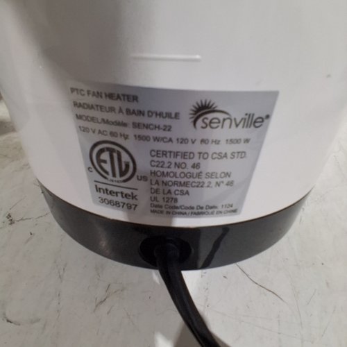 SENVILLE SWING CERAMIC TOWER SPACE HEATER WITH REMOTE - 900W/1500W - WHITE (MODEL: SENCH-22) image 4
