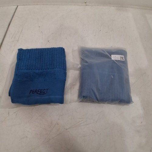 2PK 'PERFECT' BATH HAND TOWELS-30" X 13" - BLUE image 2