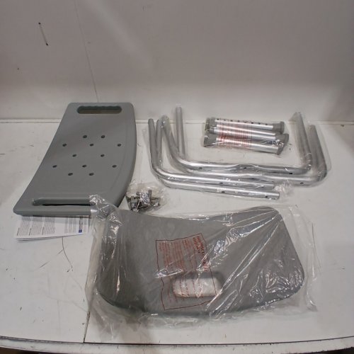 MEDLINE GUARDIAN DELUXE ALUMINUM BATH CHAIR SHOW BENCH WITH BACK image 2