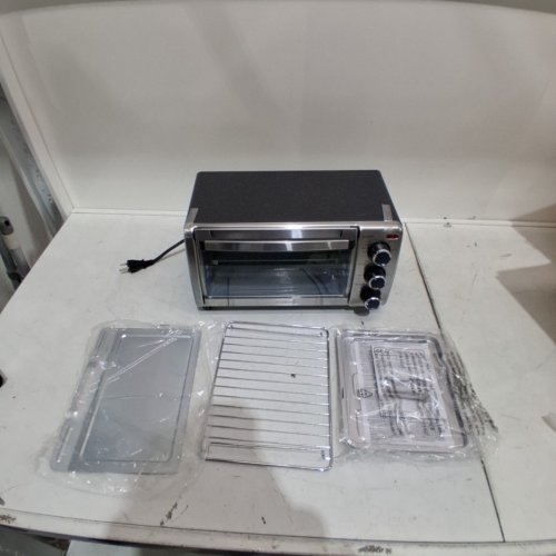 BLACK & DECKER 4-SLICE TOASTER OVEN WITH NATURAL CONVECTION AND 4 COOKING FUNCTIONS - STAINLESS STEEL - (MODEL: TO1756SB) image 3