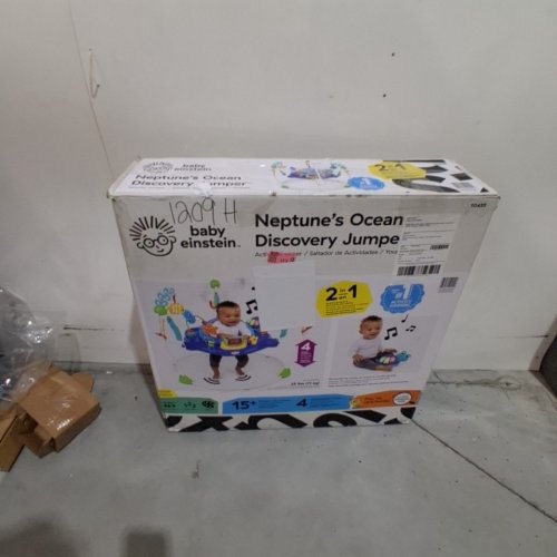 BABY EINSTEIN NEPTUNE'S OCEAN DISCOVERY JUMPER WITH ADJUSTABLE HEIGHT - 15+ MULTI-SENSORY TOYS/ACTIVITIES - 4 LANGUAGES - MULTI-COLOUR (MODEL: 10455) image 5